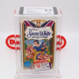 SNOW WHITE AND THE SEVEN DWARFS - BECKETT GRADED 8.5 A! NEW & Factory Sealed with Authentic H-Overlap Seam! (VHS)