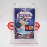 DISNEY'S CINDERELLA - BECKETT GRADED 8.5 A-! NEW & Factory Sealed with Authentic H-Overlap Seam! (VHS)