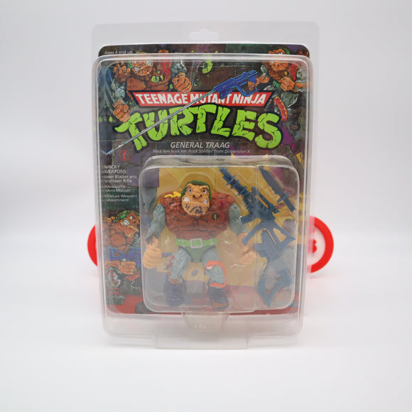 GENERAL TRAAG - 1990 PLAYMATES - NEW Authentic & Factory Sealed + CASE! (MOC Vintage TMNT Figure)