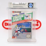 #628 - STADIUM EVENTS: FAMILY FUN FITNESS (PAL Version) - WATA GRADED 8.0 CIB (NES Nintendo) - THE DISCOUNTGAMES COLLECTION
