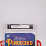 DISNEY MASTERPEICE PINOCCHIO - PROMO SCREENER / DEMO TAPE - IGS GRADED 8 BOX 7.5 SEAL! NEW & Factory Sealed! (VHS)