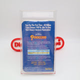 DISNEY MASTERPEICE PINOCCHIO - PROMO SCREENER / DEMO TAPE - IGS GRADED 8 BOX 7.5 SEAL! NEW & Factory Sealed! (VHS)