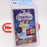 WALT DISNEY'S CINDERELLA - CGC GRADED 9.4 A+! NEW & Factory Sealed w/ Clamshell Case! (VHS)