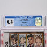 PHOENIX WRIGHT ACE ATTORNEY: JUSTICE FOR ALL - CGC GRADED 9.4 B+! NEW & Factory Sealed! (Nintendo DS)