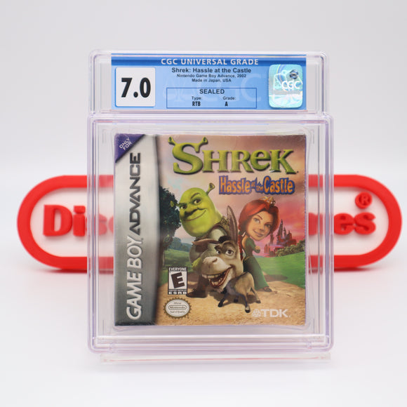 SHREK: HASSLE AT THE CASTLE - CGC GRADED 7.0 A! NEW & Factory Sealed! (Game Boy Advance GBA)