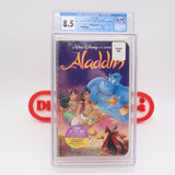 DISNEY'S ALADDIN - CGC GRADED 8.5 A+! NEW & Factory Sealed with Authentic H-Overlap Seam! (VHS)