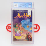 DISNEY'S ALADDIN - CGC GRADED 8.5 A+! NEW & Factory Sealed with Authentic H-Overlap Seam! (VHS)