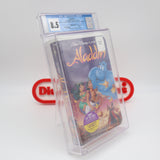 DISNEY'S ALADDIN - CGC GRADED 8.5 A+! NEW & Factory Sealed with Authentic H-Overlap Seam! (VHS)
