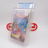DISNEY'S ALADDIN - CGC GRADED 8.5 A+! NEW & Factory Sealed with Authentic H-Overlap Seam! (VHS)