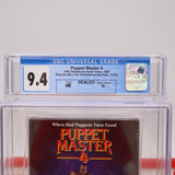 PUPPET MASTER 4 IV PROMOTION COPY! CGC GRADED 9.4 A+! NEW & Factory Sealed with Authentic 3-Sided Seam! (VHS)