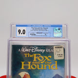 WALT DISNEY'S THE FOX AND THE HOUND - CGC GRADED 9.0 A+! NEW & Factory Sealed with Authentic H-Overlap Seam! (VHS)