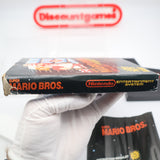 SUPER MARIO BROS. BROTHERS 1 - STICKER SEAL, NO CODE, HANGTAB, CIB! (NES Nintendo)