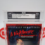 A NIGHTMARE ON ELM STREET 2: FREDDY'S REVENGE - IGS GRADED 9.0 BOX & 10 SEAL! NEW & Factory Sealed with Authentic H-Overlap Seam! (VHS)