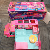 VINTAGE 1989 MATTEL BARBIE WESTERN FUN MOTOR HOME WITH BOX!