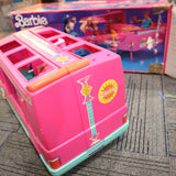VINTAGE 1989 MATTEL BARBIE WESTERN FUN MOTOR HOME WITH BOX!