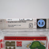 GREG NORMAN'S GOLF POWER - WATA GRADED 9.2 B+! NEW & Factory Sealed with Authentic H-Seam! (NES Nintendo)