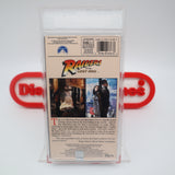 INDIANA JONES: RAIDERS OF THE LOST ARK - IGS GRADED 9.5 BOX & 9.5 SEAL! NEW & Factory Sealed with Authentic V-Overlap Seam! (VHS)