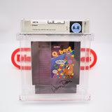 WARREN DAVIS AUTOGRAPHED Q*BERT - WATA GRADED 6.0 CARTRIDGE! (NES Nintendo)