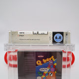 WARREN DAVIS AUTOGRAPHED Q*BERT - WATA GRADED 6.0 CARTRIDGE! (NES Nintendo)