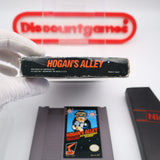 HOGAN'S ALLEY - BLACK BOX GAME - TM, Rev-A, 2 Code, Round Black SOQ! Complete In Box - CIB! (NES Nintendo)