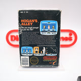 HOGAN'S ALLEY - BLACK BOX GAME - TM, Rev-A, 2 Code, Round Black SOQ! Complete In Box - CIB! (NES Nintendo)