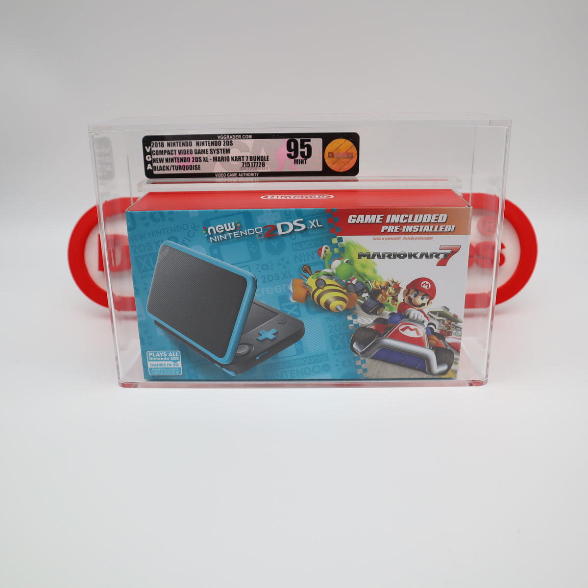 New Nintendo popular 2DS XL Mario Kart 7 Bundle in Black, Turquoise