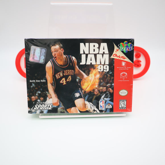 NBA JAM 99 / 1999 - NEW & Factory Sealed with Authentic H-Overlap Seam! (Nintendo 64 N64)