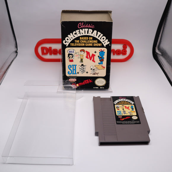 CLASSIC CONCENTRATION - BLOCKBUSTER STICKERS - Boxed! (NES Nintendo)