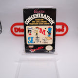 CLASSIC CONCENTRATION - BLOCKBUSTER STICKERS - Boxed! (NES Nintendo)