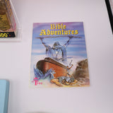 BIBLE ADVENTURES - BLUE CART + PRESS HERE STICKER - Wisdom Tree Religious Game - Complete In Box - CIB! (NES Nintendo)