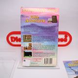 BIBLE ADVENTURES - BLUE CART + PRESS HERE STICKER - Wisdom Tree Religious Game - Complete In Box - CIB! (NES Nintendo)