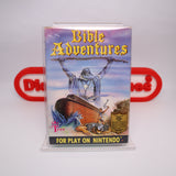 BIBLE ADVENTURES - BLUE CART + PRESS HERE STICKER - Wisdom Tree Religious Game - Complete In Box - CIB! (NES Nintendo)