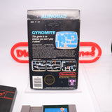 GYROMITE - BLACK BOX GAME - UNPUNCHED HANGTAB, 5 Screw, No Rev-A, Round SOQ! - Complete In Box - CIB! (NES Nintendo)