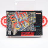 SIM CITY / SIMCITY (Made In Japan) - NEW & Factory Sealed with Authentic V-Seam! (SNES Super Nintendo)