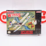 WINGS 2 II: ACES HIGH - NEW & Factory Sealed with Authentic V-Seam! (SNES Super Nintendo)