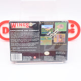WINGS 2 II: ACES HIGH - NEW & Factory Sealed with Authentic V-Seam! (SNES Super Nintendo)