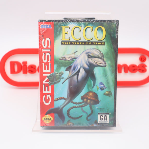 ECCO THE DOLPHIN 2: THE TIDES OF TIME - NEW & Factory Sealed with Authentic V-Overlap Seam! (Sega Genesis)