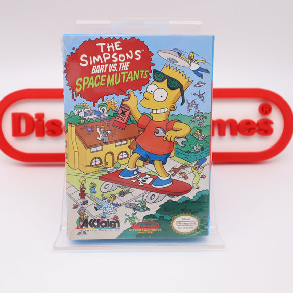 THE SIMPSONS: BART VS. THE SPACE MUTANTS - NEW & Factory Sealed with Authentic H-Seam! (NES Nintendo)