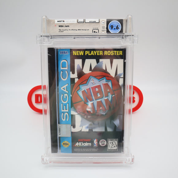 NBA JAM (THE ORIGINAL) - WATA GRADED 9.6 B+! NEW & Factory Sealed! (Sega CD)