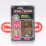 EWOK: LUMAT WITH COLLECTOR'S COIN! 92 BACK - NEW Authentic & Factory Sealed + STAR CASE! (MOC Vintage Star Wars Figure)