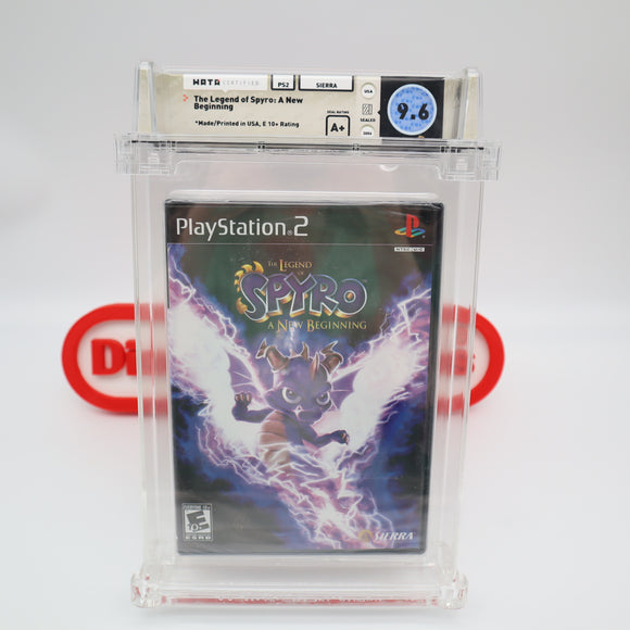 THE LEGEND OF SPYRO: A NEW BEGINNING - WATA GRADED 9.6 A+! NEW & Factory Sealed! (PS2 PlayStation 2)