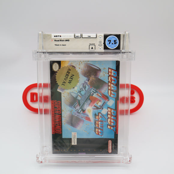ROAD RIOT 4WD - WATA GRADED 7.5 A! TOP OF THE POP (only 2!) NEW & Factory Sealed! (SNES Super Nintendo)