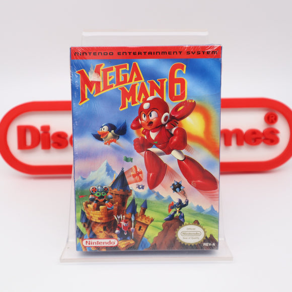 MEGA MAN 6 / MEGAMAN VI - NEW & Factory Sealed with Authentic H-Seam! (NES Nintendo)