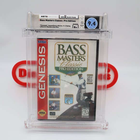 BASS MASTERS CLASSIC: PRO EDITION - WATA GRADED 9.4 B+! NEW & Factory Sealed! (Sega Genesis)