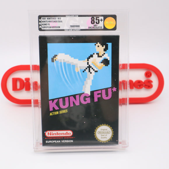 KUNG FU (BLACK BOX EUROPEAN VERSION) - VGA GRADED 85+ NM+ GOLD UNCIRCULATED! NEW & UNOPENED! (NES Nintendo)