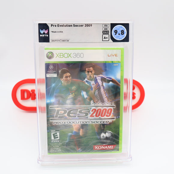 PRO EVOLUTION SOCCER 2009 / PES 2009 - WATA GRADED 9.8 A+! NEW & Factory Sealed! (XBox 360)