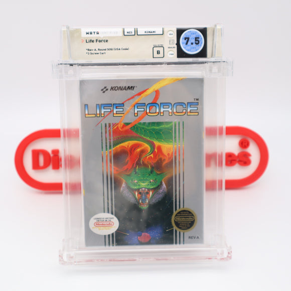 LIFE FORCE - KOMANI ROUND SOQ! WATA GRADED 7.5 B! NEW & Factory Sealed with Authentic H-Seam! (NES Nintendo)