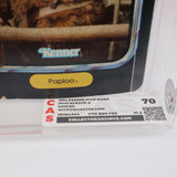EWOK: PAPLOO with COLLECTOR'S COIN! 92 BACK POWER OF THE FORCE / POTF - CAS GRADED 70! NEW Authentic & Factory Sealed! (MOC Vintage Star Wars Figure)