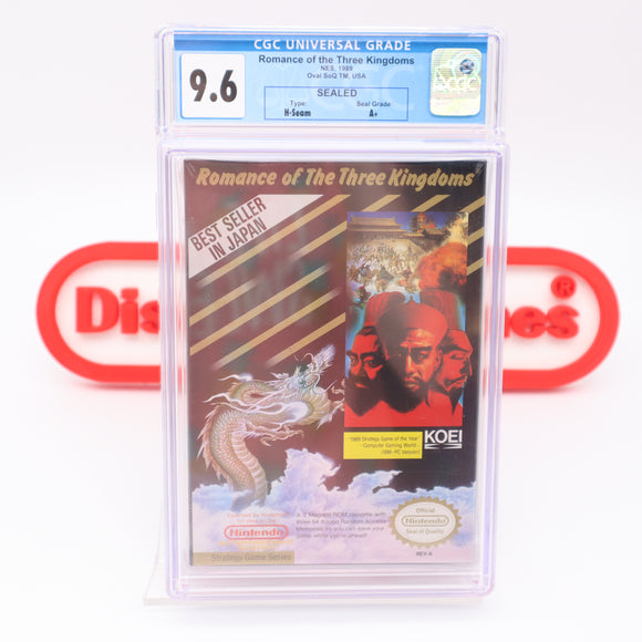 #572 - ROMANCE OF THE THREE KINGDOMS - CGC GRADED 9.6 A+ (NES Nintendo) - THE DISCOUNTGAMES COLLECTION