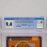 LOS ANGELES LAKERS 2000-2001 NBA CHAMPIONSHIPS - CGC GRADED 9.4 A+! NEW & Factory Sealed with Authentic H-Overlap Seam! (VHS)